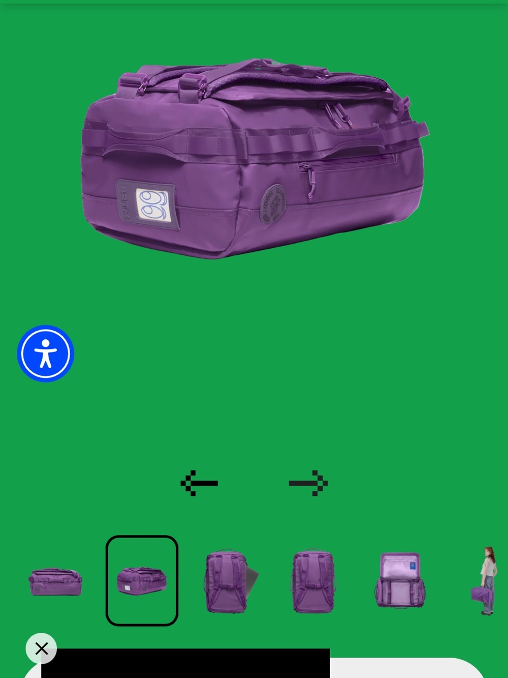 Purple Travel Duffle Bag - Unbranded